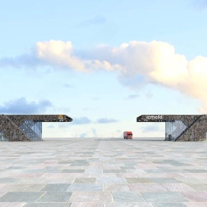 现代入口大门门3D模型下载